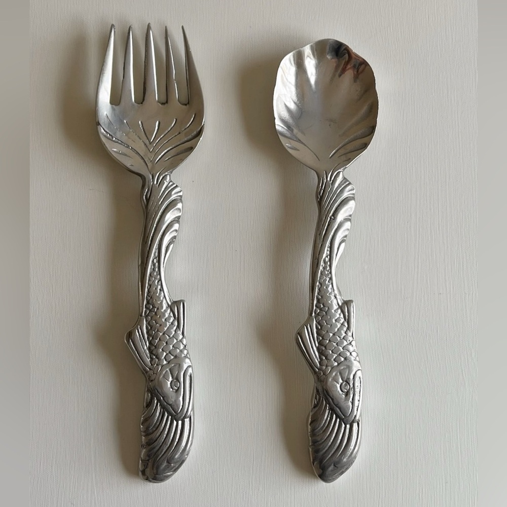 Silver Fish Serving Utensils